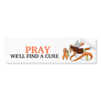 "Orange Ribbon" Ethnic Awareness Angel Bumper Sticker