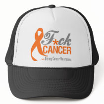Orange Ribbon - Fuck Kidney Cancer Trucker Hats
