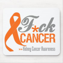 Orange Ribbon - Fuck Kidney Cancer Mousepads