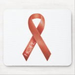 Orange Ribbon Mouse Pad