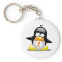 Orange Ribbon Penguin Key Chains