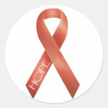 Orange Ribbon Sticker