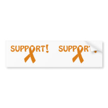 Orange Ribbon Support! Bumper Stickers