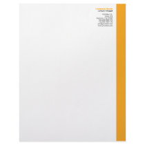 Orange Right Sidebar Letterhead