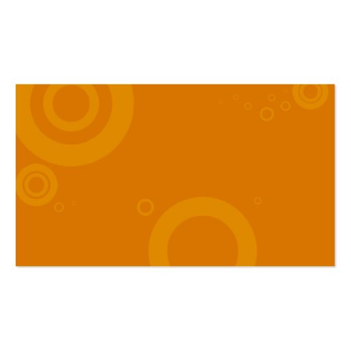 orange rings business card templates (back side)