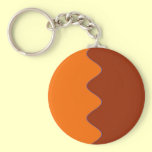 Orange Ripple Design keychains
