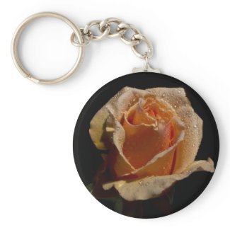 Orange Rose 1 zazzle_keychain