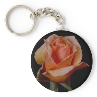 Orange Rose 3 zazzle_keychain