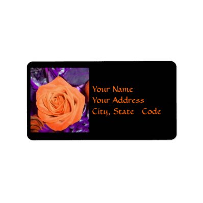 Orange Rose Address labels