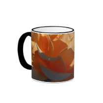 Orange Rose on Black Mug by pulsDesign Orange Rose on Black Mug