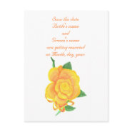 Orange Rose, Save the date, Wedding Postcards postcard