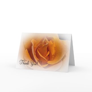 Orange Rose Thank You Card card