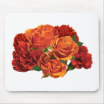 Orange Roses and Red Carnations Mouse Pads