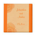 Orange Roses Save the date Wedding Magnets magnet