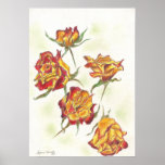 Orange Roses with Positve Energy posters