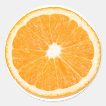 Orange Round Sticker