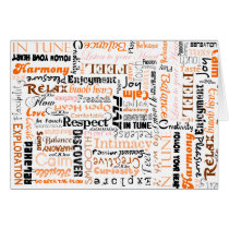 Orange Sacral Chakra Positive Affirmations Greeting Cards
