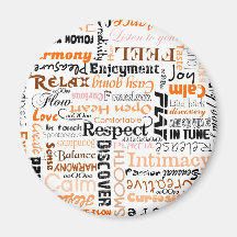 Orange Sacral Chakra Positive Affirmations Magnets