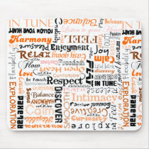 Orange Sacral Chakra Positive Affirmations Mouse Pad