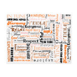 Orange Sacral Chakra Positive Affirmations Post Cards