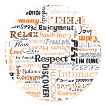 Orange Sacral Chakra Positive Affirmations Stickers
