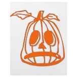Orange Sad Pumpkin Face Flyer Design