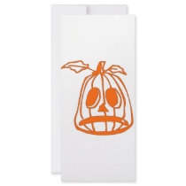 Orange Sad Pumpkin Face Rack Cards