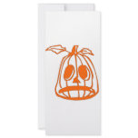 Orange Sad Pumpkin Face Rack Cards