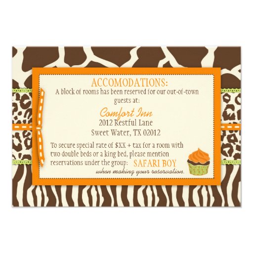 Orange Safari & Cupcake First Birthday Enclosure Announcement