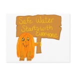 orange safe water starts with everyone postcard