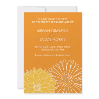 Orange Save the Date Invitation invitation