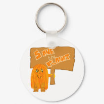 orange save the planet keychains by PeacePeople orange save the planet keychains