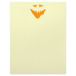 Orange Scary Face. Monster. Letterhead Template