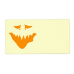 Orange Scary Face. Monster. Shipping Labels