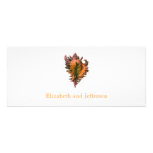 Orange Sea Shell Modern Wedding Invitation