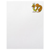 Orange serpent dragon letterhead design
