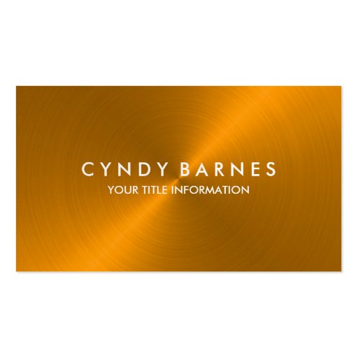 Orange Sheen Business Card