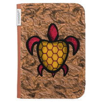 Orange Shell Turtle Kindle Folio Case