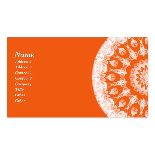 Orange Sherbet Kaleidoscope Business Cards