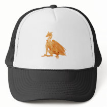Orange Sitting Dragon hats