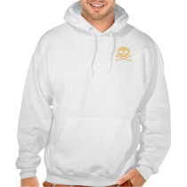 Orange Skull Distressed 2-Sided Hoodies