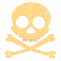 Orange Skull Distressed 2-Sided Kids' Dark Shirts