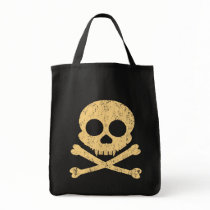 Orange Skull Distressed Bag