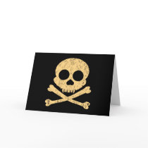 Orange Skull Distressed Cards