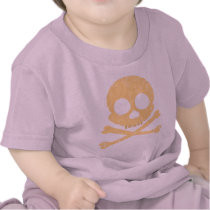 Orange Skull Distressed Infant T-Shirt