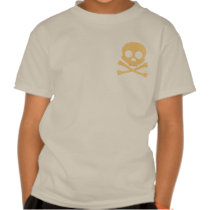 Orange Skull Distressed Kids' Shirts