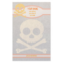Orange Skull Distressed Personalized Stationery