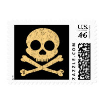Orange Skull Distressed Stamps