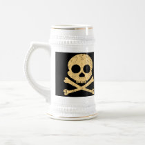 Orange Skull Distressed Steins Coffee Mugs