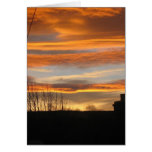 Orange Sky At Sunset Cards